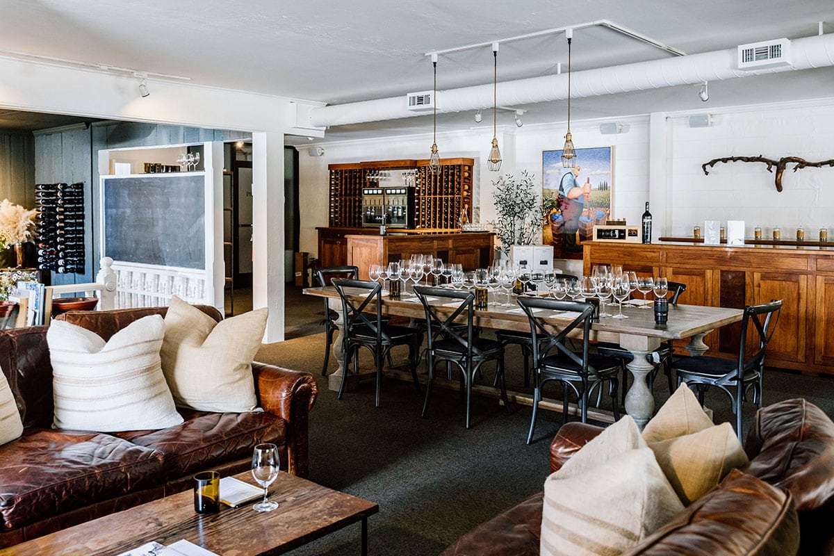 tasting room sitting area