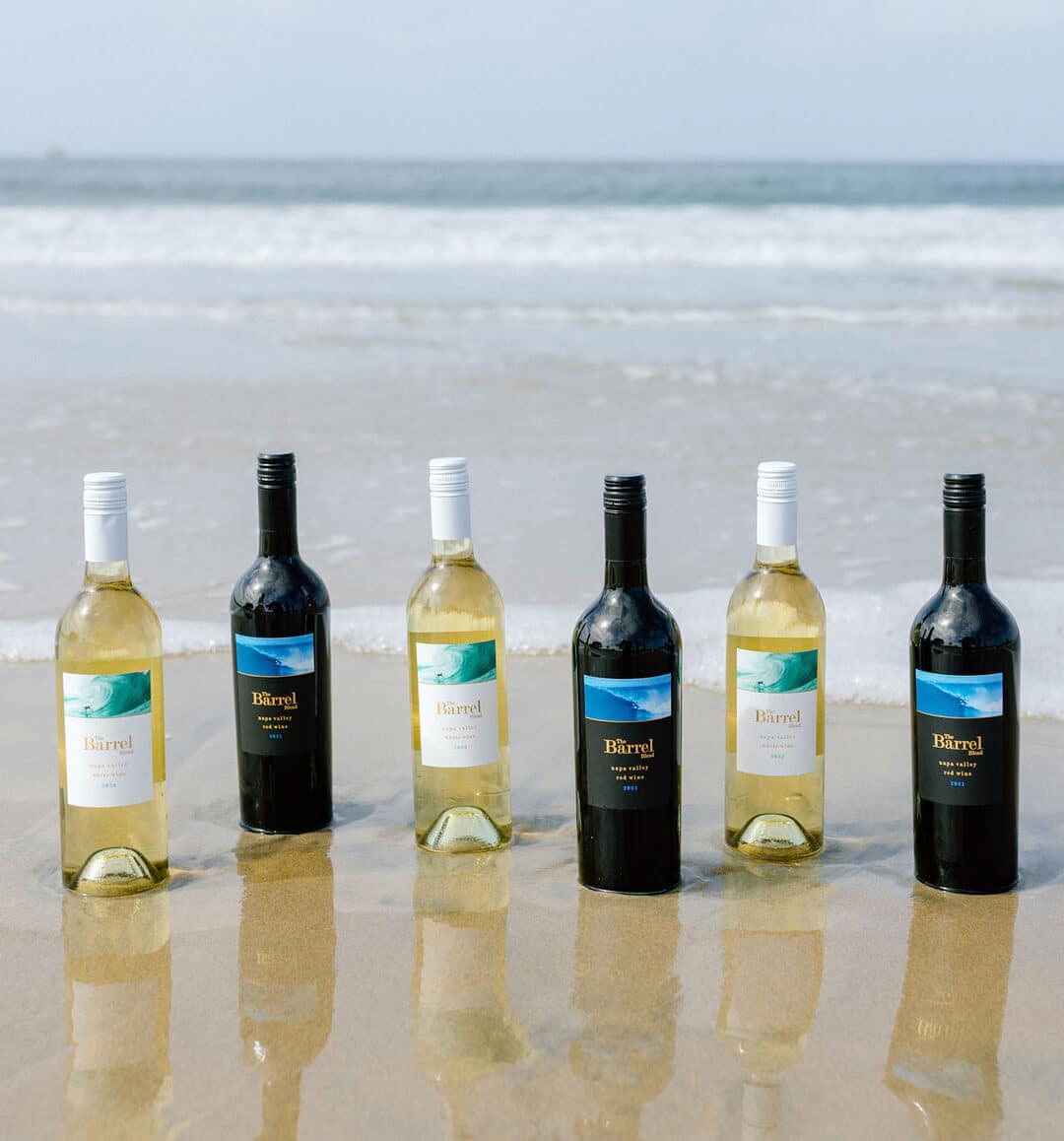 bottles on beach